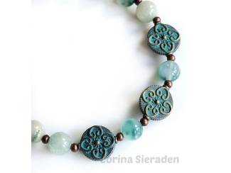 Armbanden Armband van jade en brons