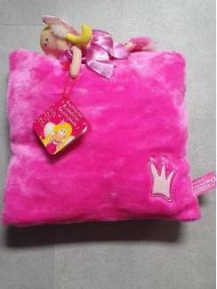 Overige Kinderen en Baby's Roze knuffelkussen met prinses - Nieuw met label