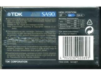 Cassettebandjes 3 pack TDK SA-90ET FOR CD NIEUW GESEALD
