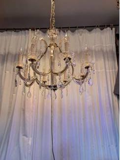 Lampen mooie oude maria theresa kroonluchter met 9 lichten