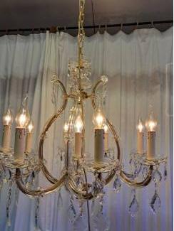 Lampen mooie oude maria theresa kroonluchter met 9 lichten