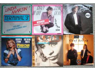 Grammofoon / Vinyl Songfestivals vinyl singles 1958 t/m 1991 &euro;3 p/s gebruikt