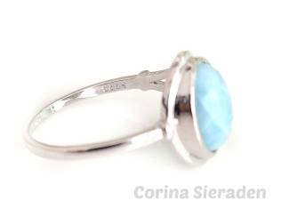 Ringen Sterling zilveren ring met larimar