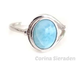 Ringen Sterling zilveren ring met larimar