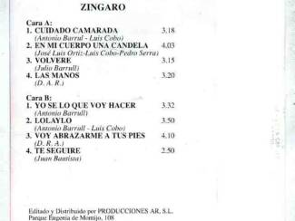 Cassettebandjes El Zingaro Cuidado Camarada 8 nrs cassette 1993 ZGAN