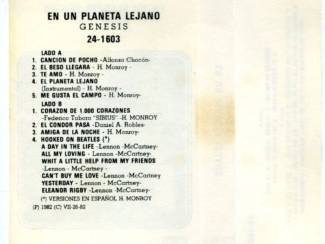Cassettebandjes Genesis En Un Planeta Lejano 14 nrs cassette 1982 ZGAN
