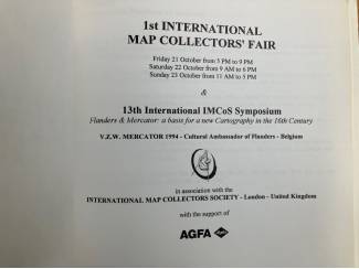 Overige Boeken en Diversen 1st International Map Collector's Fair Antwerp - Belgium