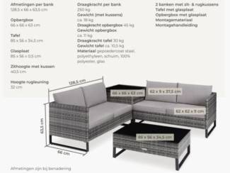 Tuinmeubelen Loungeset compleet
