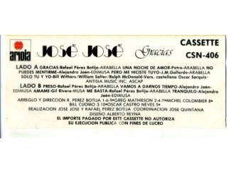 Cassettebandjes Jos&eacute; Jos&eacute; 2 cassettes &euro;3,50 per stuk 2 voor &euro;6 ZGAN