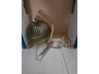 Lumineo Glazen Micro-LED Kerstbal Lamp (&Oslash; 14 cm) &ndash; Groen Glas