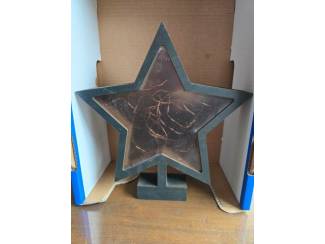 Kerst Lumineo Houten Kerstster met LED-Verlichting op Voet &ndash; 40 LED K