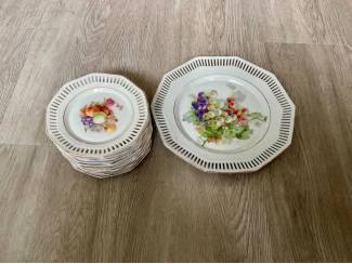 Keuken | Servies Schumann Bavaria (gebak)schoteltjes  + (gebak)schaal