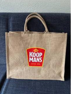 Merken en Reclamevoorwerpen Jute shopper met lussen Koopmans nieuw tas