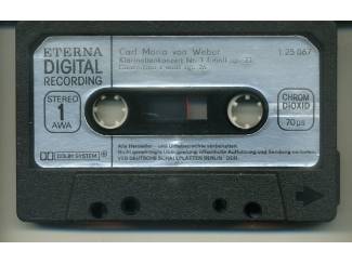 Cassettebandjes Weber &ndash; Klarinettenkonzerte 7 nrs cassette 1985 ZGAN