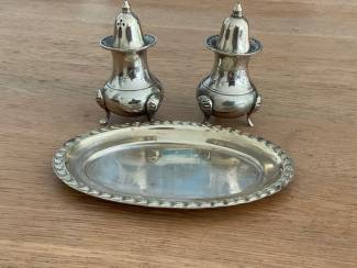 Keukenbenodigdheden Set van 2 EPNS Electro-Plate Silver peper en zout stel