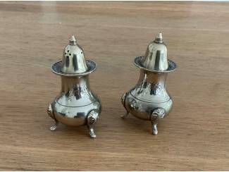 Keukenbenodigdheden Set van 2 EPNS Electro-Plate Silver peper en zout stel