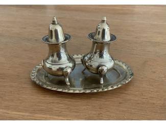 Set van 2 EPNS Electro-Plate Silver peper en zout stel