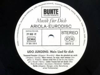 Grammofoon / Vinyl Udo J&uuml;rgens Mein Lied f&uuml;r dich 12 nrs lp 1968 mooie staat
