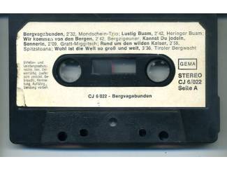 Cassettebandjes Bergvagabunden Diverse artiesten 12 nrs cassette ZGAN