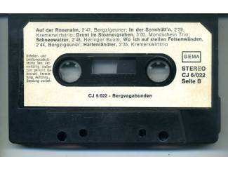 Cassettebandjes Bergvagabunden Diverse artiesten 12 nrs cassette ZGAN