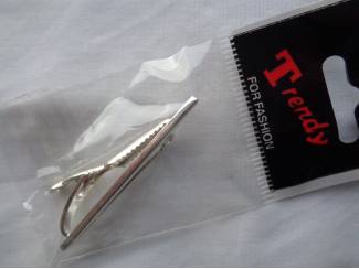 Overige Accessoires DASSPELD DASKLEM ZILVERKLEURIG V-VORM MET STRASS PARELTJE