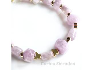 Armbanden Armband van kunziet en vergulde accenten