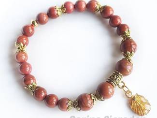 Armband van rode jaspis