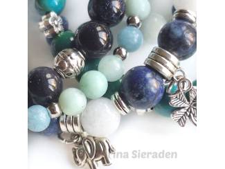 Armbanden Armbandenset van verschillende natuurstenen