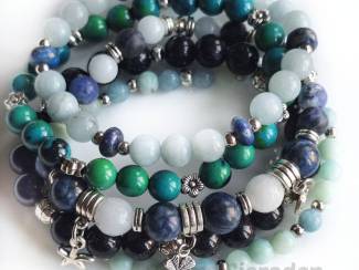 Armbanden Armbandenset van verschillende natuurstenen