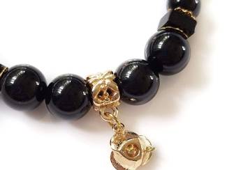 Armbanden Armband van agaat en messing