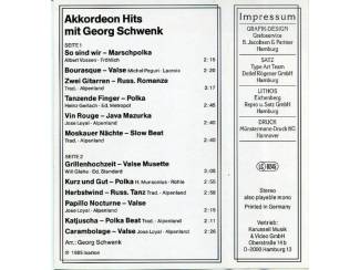 Cassettebandjes Georg Schwenk Akkordeon-hits mit 12 nrs cassette 1985 ZGAN