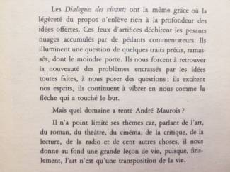 Overige Boeken en Diversen Dialogues des vivants - Andre Maurois