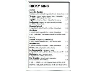 Cassettebandjes Ricky King Stars & Schlager 12 nrs cassette 1990 ZGAN