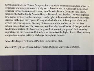 School- en Studieboeken Bureaucratic Elites in Western European States