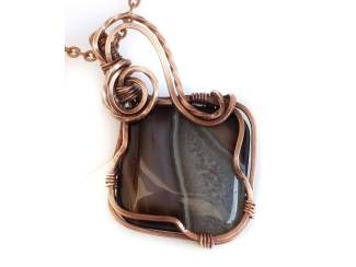 Kettinghangers Wire wrapped hanger met agaat AANBIEDING