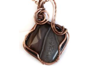 Kettinghangers Wire wrapped hanger met agaat AANBIEDING