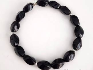 Armbanden Armbandenset van onyx en hematiet