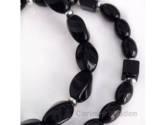 Armbanden Armbandenset van onyx en hematiet