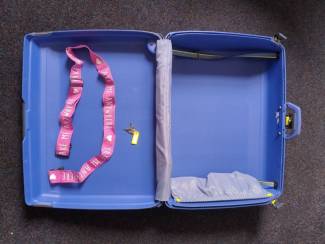 Koffers Samsonite Koffer - Blauw, met wieltjes en slot