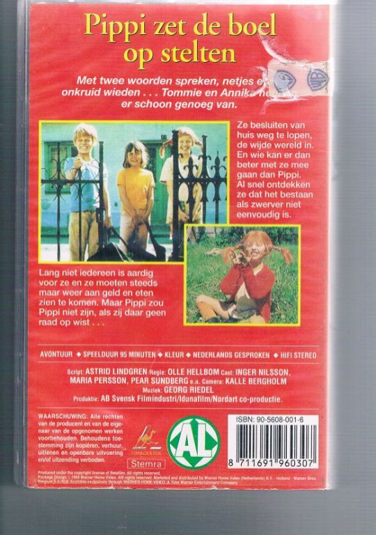 Video Pippi zet de boel op stelten VHS Video Pippi zet de boel op stelten VHS