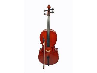 Cello 3/4 (voor kleinere volwassenen en tieners) + Hoes en Stok