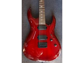 Snaarinstrumenten | Gitaren | Elektrisch Lâg Arkane A100-GRS Gothic Red Shadow, uniek exemplaar