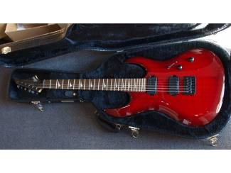 Snaarinstrumenten | Gitaren | Elektrisch Lâg Arkane A100-GRS Gothic Red Shadow, uniek exemplaar