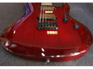 Snaarinstrumenten | Gitaren | Elektrisch Lâg Arkane A100-GRS Gothic Red Shadow, uniek exemplaar