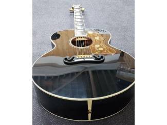 Snaarinstrumenten | Gitaren | Akoestisch Sigma GJM-SG200-Black+ Grand Jumbo Electro Limited edition + hoes