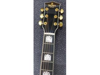 Snaarinstrumenten | Gitaren | Akoestisch Sigma GJM-SG200-Black+ Grand Jumbo Electro Limited edition + hoes