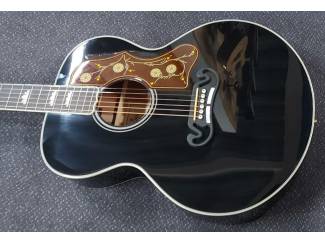 Snaarinstrumenten | Gitaren | Akoestisch Sigma GJM-SG200-Black+ Grand Jumbo Electro Limited edition + hoes